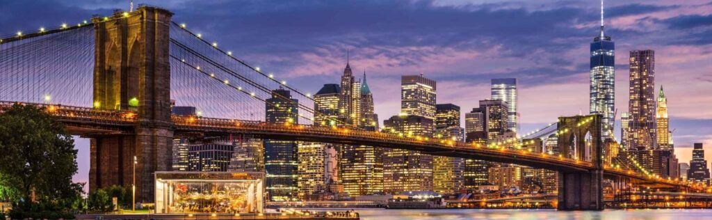 Puente de Brooklyn atardecer en Nueva York