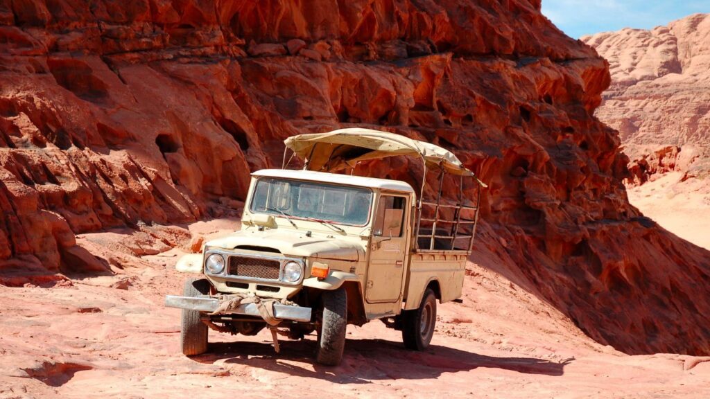 4x4 de ruta en el desierto de Wadi Rum