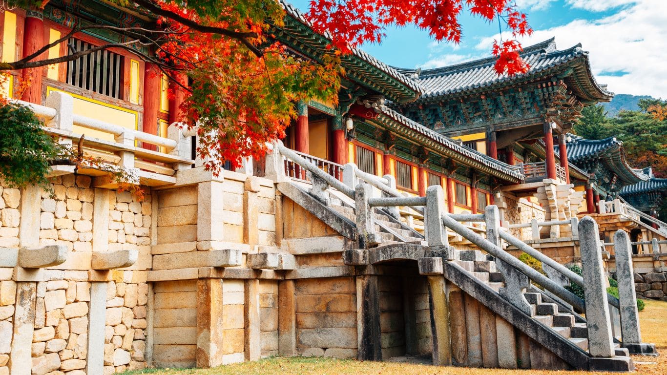 Templo Bulguksa escaleras