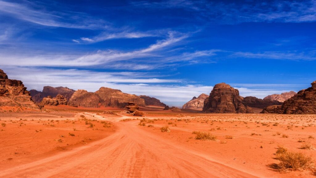 Vistas del desierto de Wadi Rum