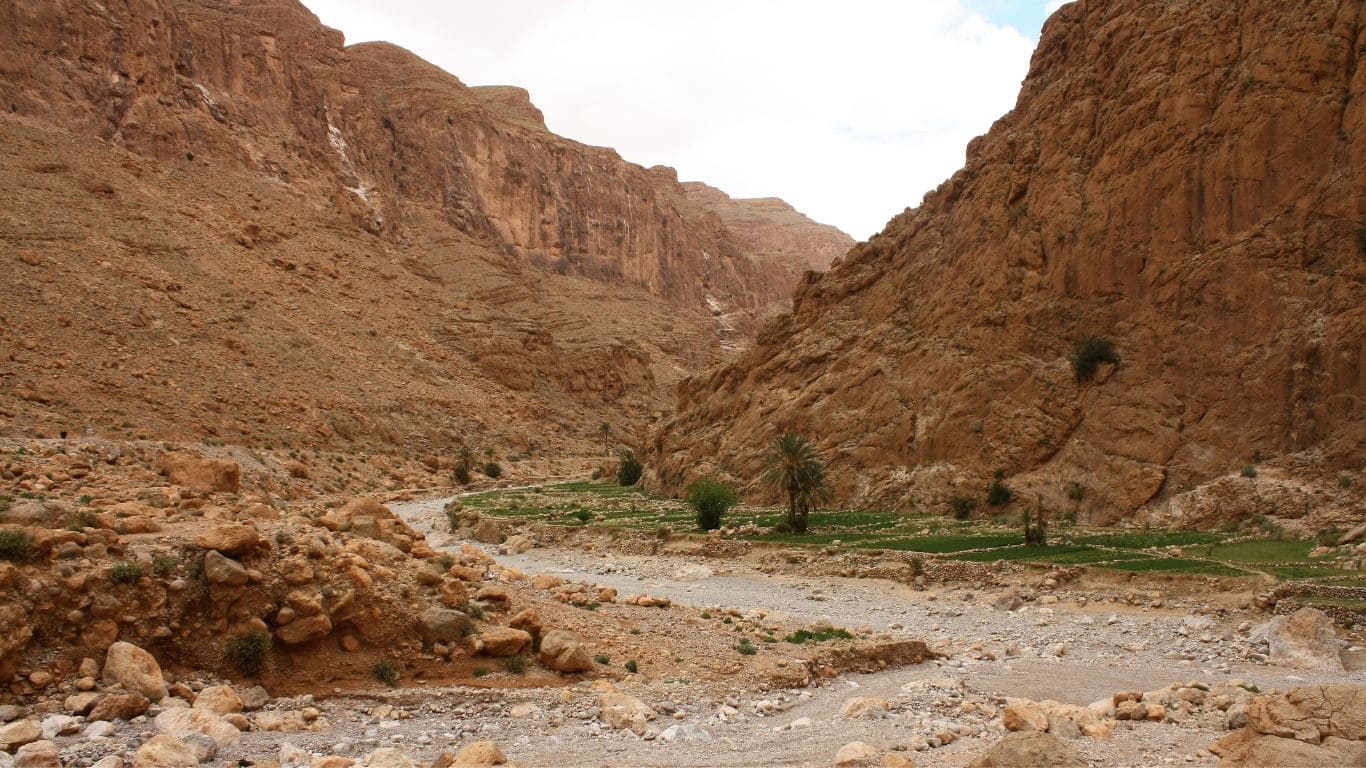 Interior de las gargantas del Todra