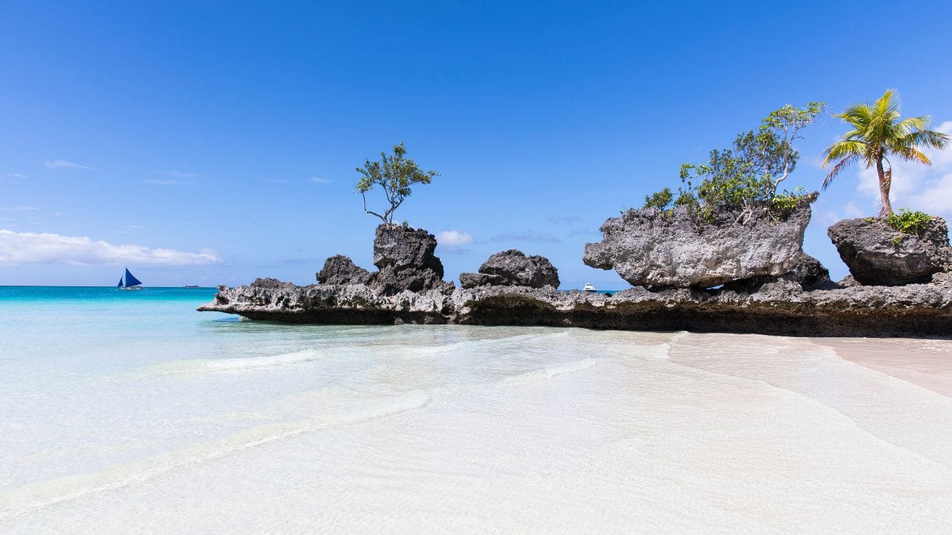 Playa arena blanca de Boracay