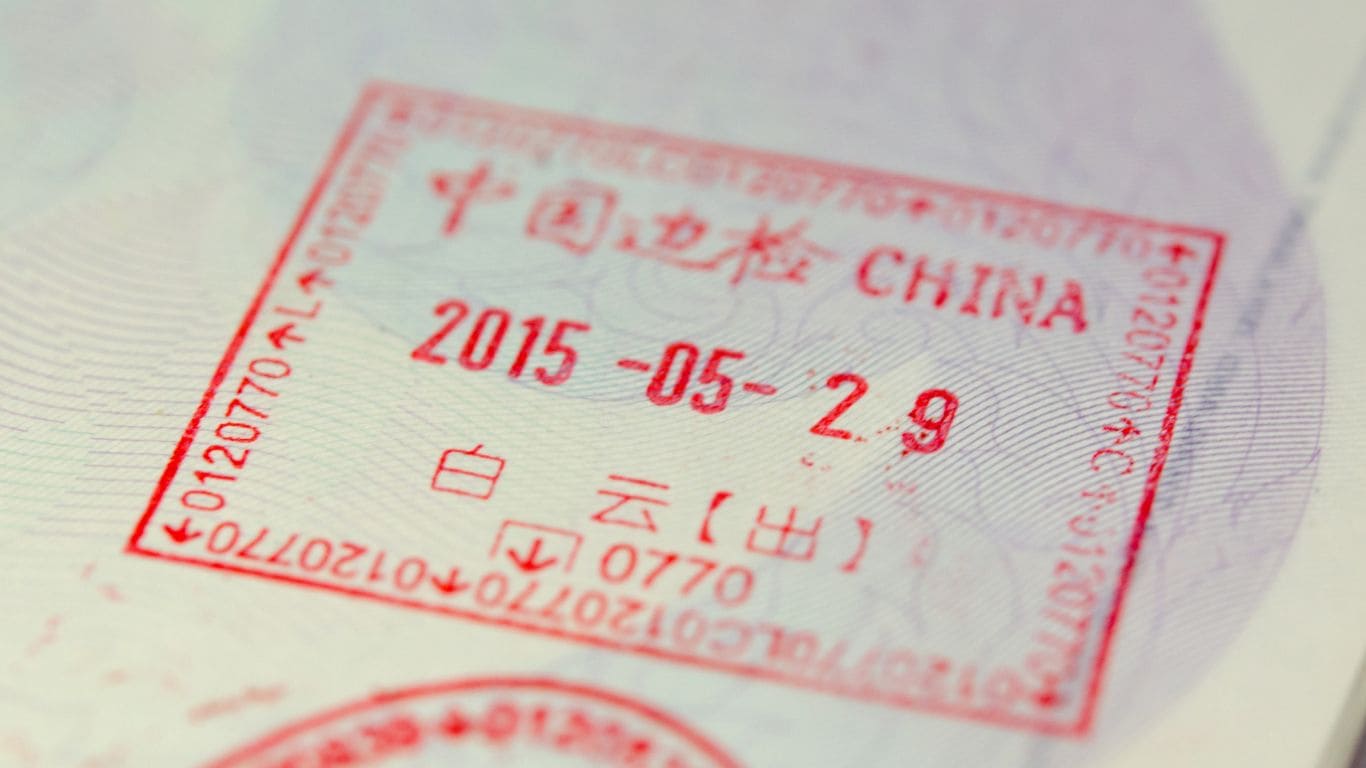 pasaporte sello china
