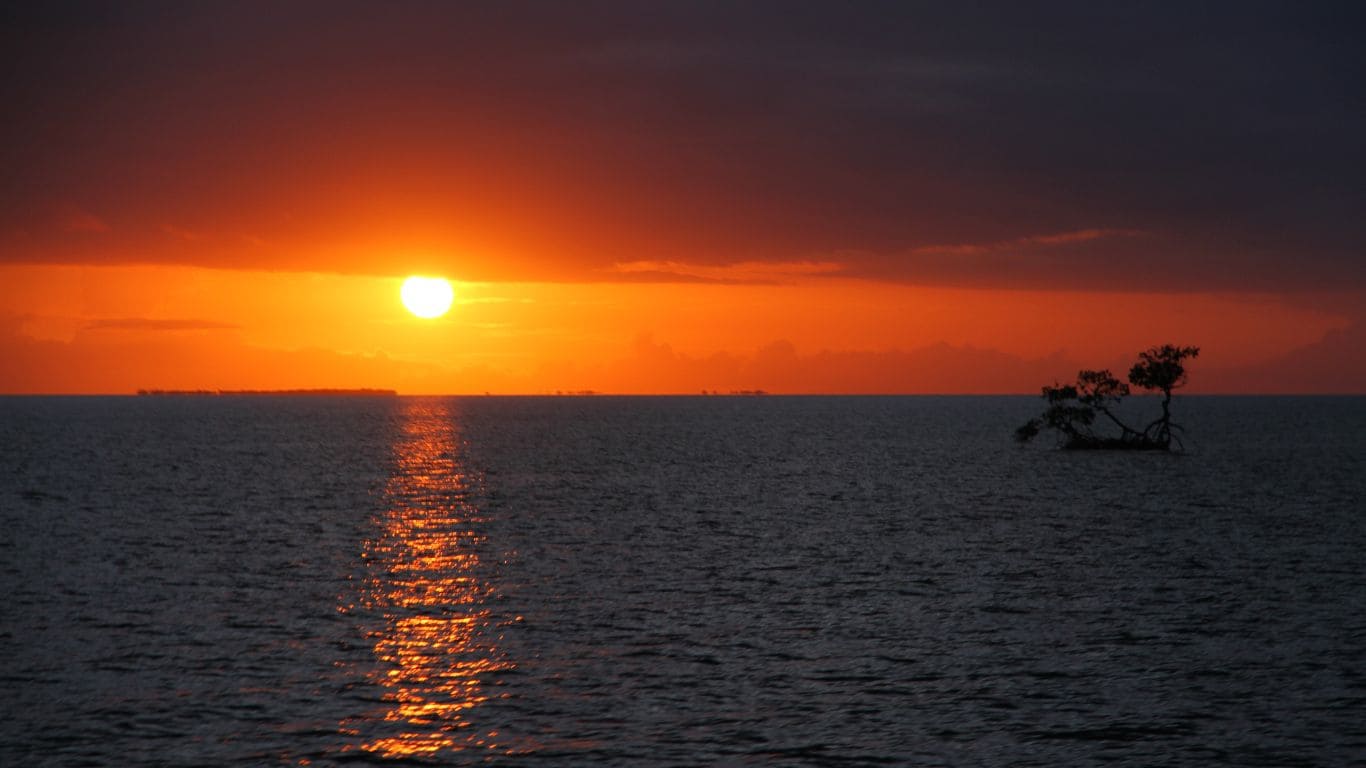 Puesta de sol en Belice